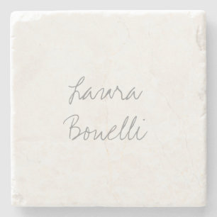 Minimalist Professional Modern Your Name Stone Coaster