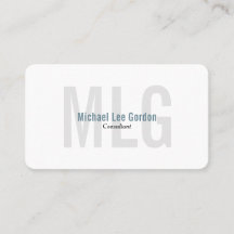 Minimalist Professional Monogram Business Card