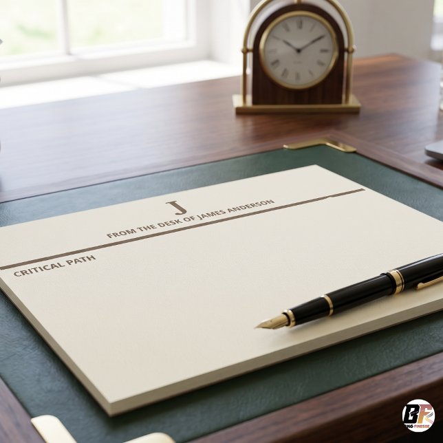Minimalist Professional Monogram "From the Desk of Notepad (#OrderNow)
