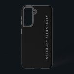 Minimalist Professional Name Black Samsung Galaxy Case<br><div class="desc">This minimalist and modern phone case features your name on a black background. Personalise for your needs. You can find more matching products at my store.</div>