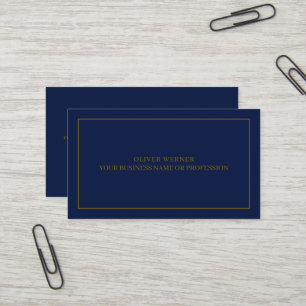 Minimalist Professional Navy Blue Business Card