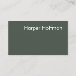 Minimalist Professional Navy Green Business Card