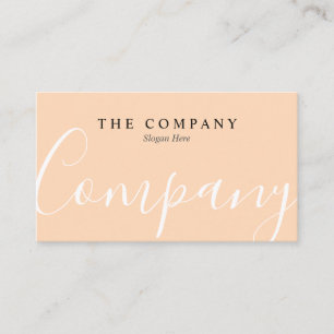 Minimalist Professional Peach Puff Business Card