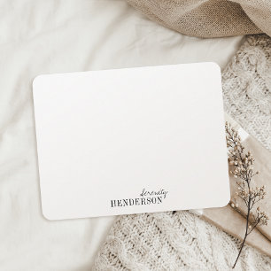 Minimalist professional personalised stationery card