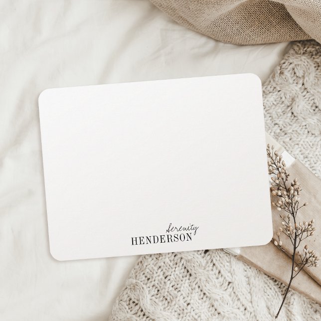 Minimalist professional personalised stationery card (Minimalist professional personalized stationery note card)