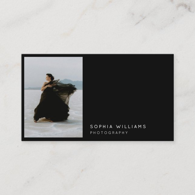 Minimalist Professional Photo Qr Code Business Business Card (Front)