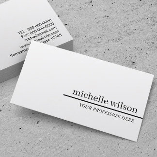 Minimalist Professional Plain Elegant Business Card