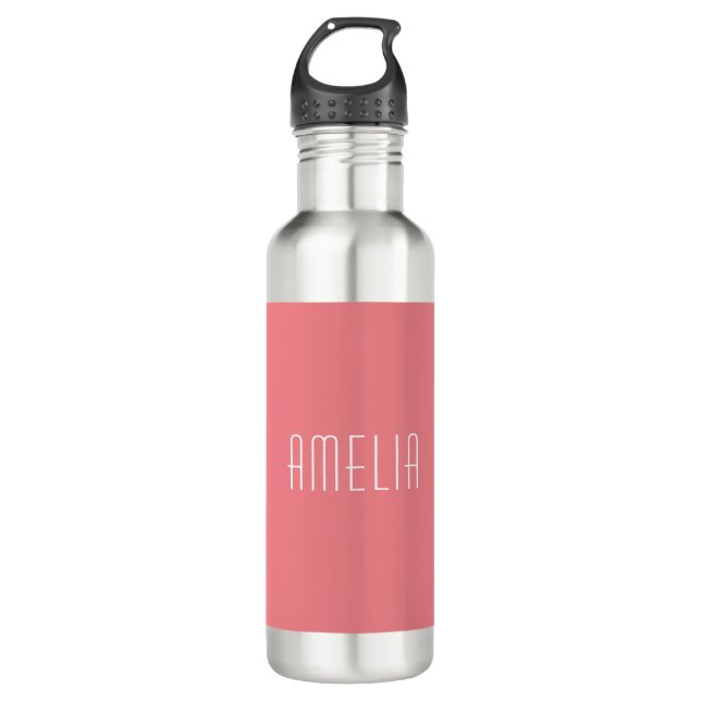 Minimalist Professional Plain Simple Name 710 Ml Water Bottle (Front)