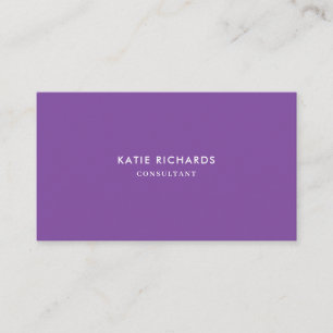 Minimalist Professional Purple Business Card
