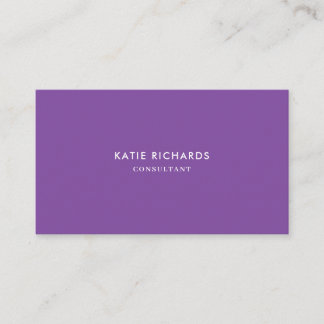 Minimalist Professional Purple Business Card