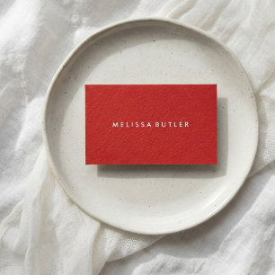 Minimalist Professional Red Business Card