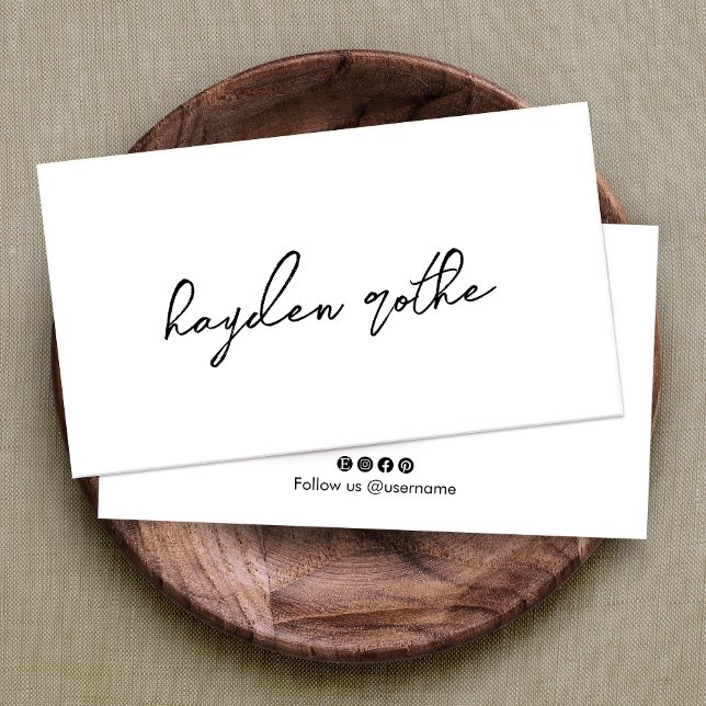 Minimalist Professional Signature Script Name  Business Card (Creator Uploaded)