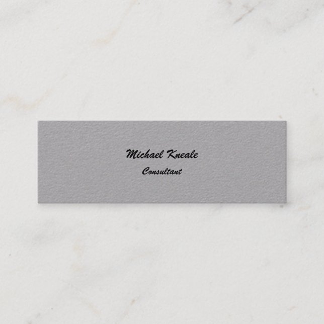 Minimalist Professional Simple Plain Slim Mini Business Card (Front)