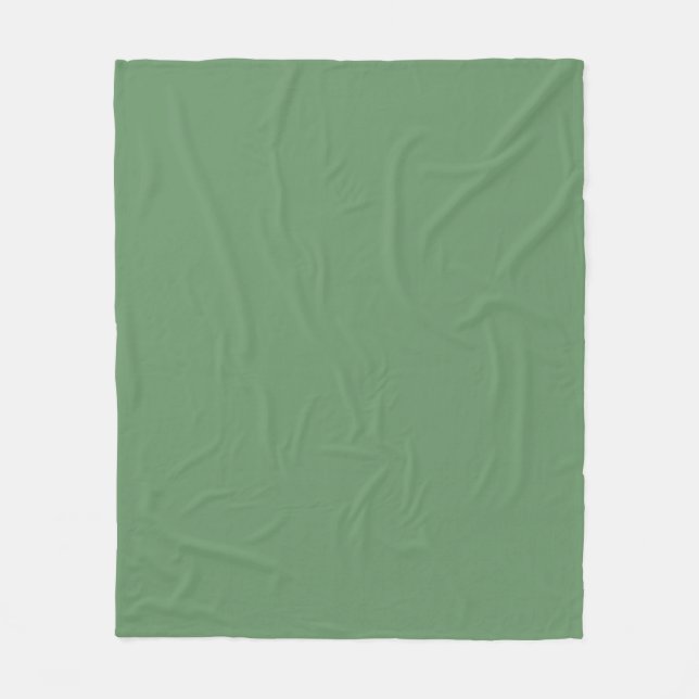 Minimalist Professional Solid Russian Green Colour Fleece Blanket (Front)