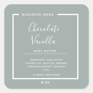 Minimalist professional typography product squar square sticker