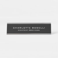 Minimalist Professional Your Name Title Black