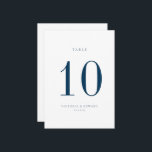 Minimalist Prussian Blue Wedding Table Number Card<br><div class="desc">Modern Minimalist Prussian Blue,  wedding table number card. Please note that table number cards must be numbered and added to your cart individually.</div>