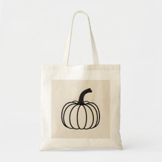 Minimalist Pumpkin Line Art Tote Bag