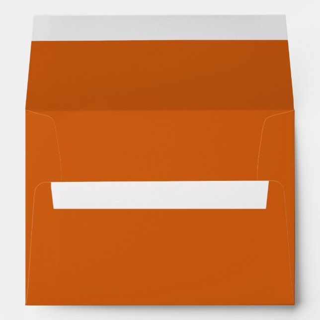 Minimalist pumpkin spice solid plain elegant envelope (Back (Bottom))