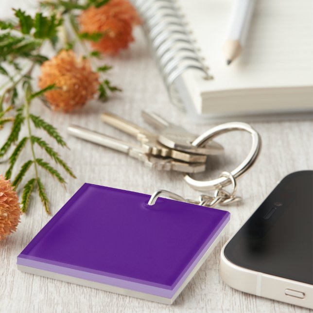 Minimalist Purple Acrylic Keychain (Front Right)