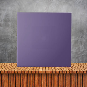 Minimalist Purple African Violet solid colour Ceramic Tile