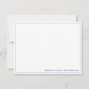 Minimalist Purple Border Note Card