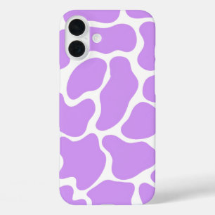 Minimalist Purple Cow Print  iPhone 16 Plus Case