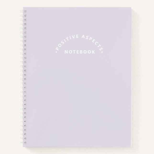 Minimalist Purple Cute Book of Positive Aspects (Front)