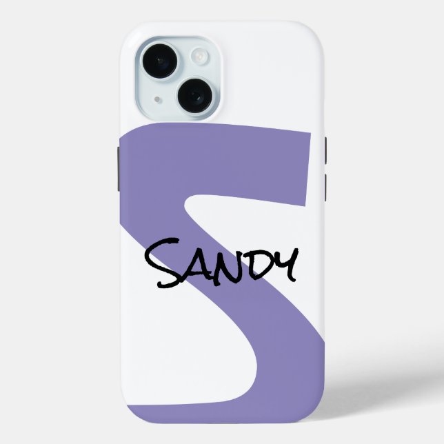 Minimalist Purple Handwriting Personalised Name  Case-Mate iPhone Case (Back)