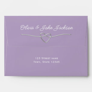 Minimalist Purple Wedding Envelope