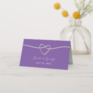 Minimalist Purple Wedding Place Card
