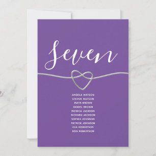 Minimalist Purple Wedding Seating Chart
