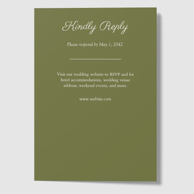 Minimalist Purple Wildflower Wedding RSVP Card (Creator Uploaded)