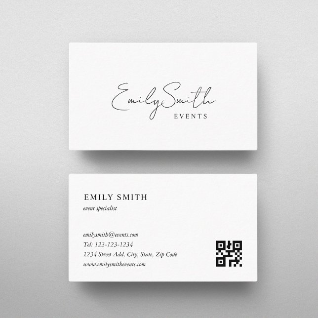 Minimalist QR code Business Card (Creator Uploaded)