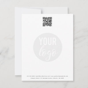 Minimalist QR Code Business Logo Card