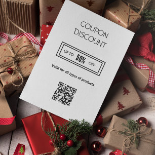 Minimalist QR Code Discount Card