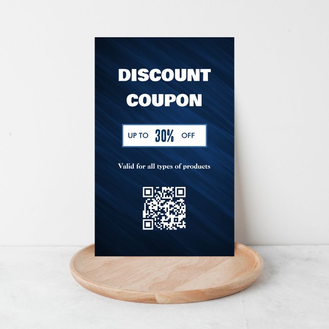 Minimalist QR Code Discount Card (Creator Uploaded)