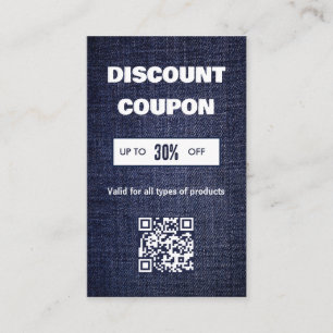 Minimalist QR Code Discount Card