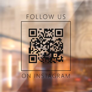 Minimalist QR Code Follow Us on Instagram