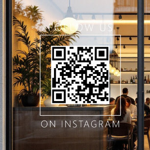 Minimalist QR Code Follow Us on Instagram