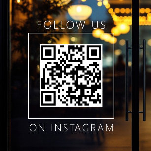 Minimalist QR Code Follow Us on Instagram