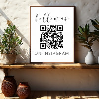 Minimalist QR Code Follow Us on Instagram