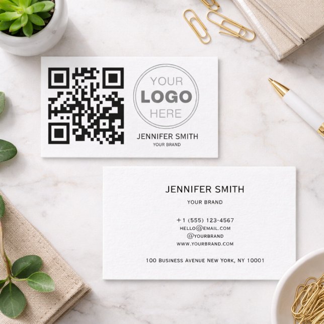 Minimalist QR Code Professional Design Business Card (Minimalist QR Code Professional Design Business Card
)