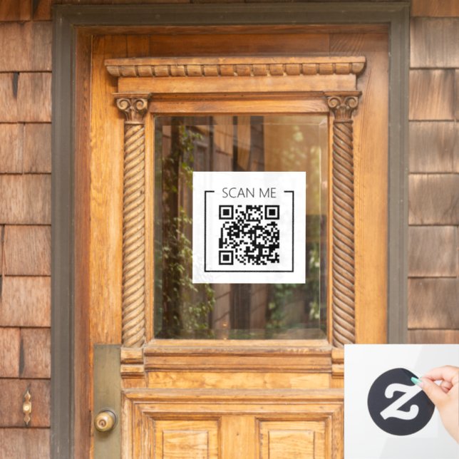 Minimalist QR Code Scan Me Business (Home Door)