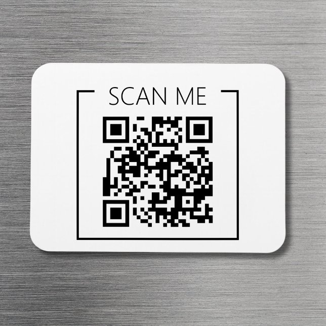 Minimalist QR Code Scan Me Business Magnet (Creator Uploaded)