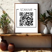 Minimalist QR Code Scan Me Business