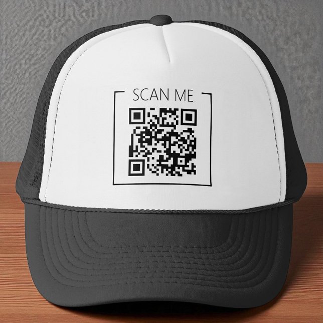 Minimalist QR Code Scan Me Business Trucker Hat (Creator Uploaded)