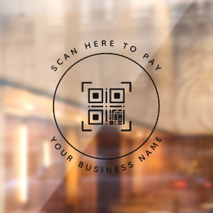 Minimalist QR Code Scan to Pay Business 