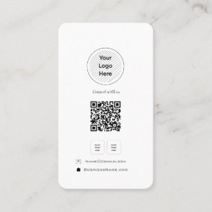 Minimalist QR Code Social Media Your Logo Profile Business Card