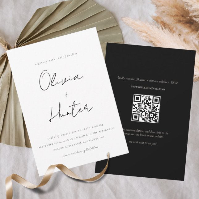 Minimalist QR Code Wedding Invitation (Creator Uploaded)